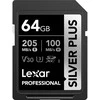 Atminties kortelė Lexar SDXC Professional Sidabrinis Plus UHS-I/U3/A2/4K R205/W100 (V30) 64GB