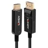 HDMI Laidas - LINDY Šviesolaidinis DisplayPort 1.2 į HDMI 18G Laidas, 40 m, Juodas