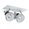 Lubinis šviestuvas Netlighting 12W LED įleidžiamo montavimo šviestuvas PATRIZIO DOUBLE, baltos/juodos sp., 3000K