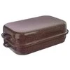Orion Kepimo indas emaliuota su dangčiu stačiakampio formos BROWN 14 l, 46x27,5 cm