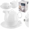 Orion Arbatinukas su puodeliu 600 ml baltas porcelianas