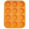 Orion Silikoninė Keksiukų Kepimo Forma Oranžinė 12 Vnt.