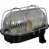 Pawbol Kanalo šviestuvas OWAL 60W E27 su metaliniu tinkleliu IP44 juodas D.3166C