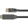 Python Series Kabelis PYTHON DisplayPort 1.4 na HDMI 2.0 kabelis nylon. juoda 1m