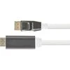 Kabelis PYTHON Python DisplayPort 1.4 ir HDMI 2.0, nailono baltas, 1m