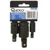 Geko 3 dalių šarnyrinių jungčių rinkinys 1/4" 3/8" 1/2" CR-Mo (60)
