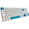 Sharkoon SKILLER SGK50 S2 PBT, Gaming-klaviatūra - baltas, DE-išdėstymas, Gateron G Pro 3.0 Geltona