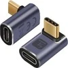 Adapteris USB Techly USB-C - USB-C Pilka (IADAP-USB4C-40G)