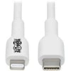 Tripp Lite M102AB-01M-WH 3,3 pėdų USB-C–Lightning sinchronizavimo įkrovimo laidas, baltas