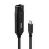 USB Kabelis - LINDY USB 3.2 C/C Aktyvus Prailginimas, 10Gbps Duomenų Perdavimas, 5 m, Juodas