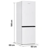 Šaldytuvas Combi No Frost HCNF-HM400INVE++ HEINNER