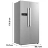 Šaldytuvas side by side HSBS-M548NFINVXE++ HEINNER