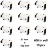 Brother DK-11240 DK11240 51mm x 102mm Thermal Paper Labels Dore manufacturer, 10 pcs