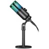 Defender GLOW GMC 400 laidinis mikrofonas su stovu STREAM srautinis RGB USB