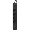 Defender listwa SFS 133 4G+3xUSB 1.5m juoda