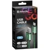 USB kabelis Defender USB-A - mikroUSB 1 m žaliasis (87804)