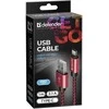 Defender USB AM-TYPE C 1,0m 2.1A Raudona