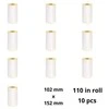Zebra 3005281-T 102mm x 152mm Thermal Paper Labels 19 mm Core Dore Manufacturer, 10 pcs Removable