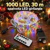 1000 LED, 30 m spalvota LED girlianda