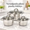 3 puodų rinkinys su dangčiais TR2295