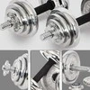 20 kg chromuotų hantelių ir štangos rinkinys