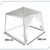 Roger Palapinė sodo vakarėlių paviljonas komercinė pavėsinė Balta 2,4X2,4 m