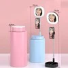 LED "Selfie" veidrodis su stovu - Juoda