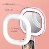 LED "Selfie" veidrodis su stovu - Juoda