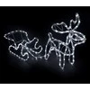 LED šviečianti elnių ir rogių dekoracija – 120 cm