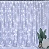 LED USB Užuolaida - Girlianda, šaltai balta