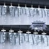LED USB Užuolaida - Girlianda, šaltai balta