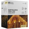 LED varveklių užuolaida, 500 LED, 20 m, šiltai balta