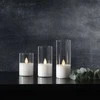 Pakabinamas šviestuvas LED žvakė su tikro stiklo gaubtu, 10 cm