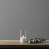 Pakabinamas šviestuvas LED žvakė su tikro stiklo gaubtu, 12,5 cm