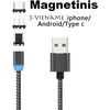 Magnetinis USB įkrovimo laidas 3in1