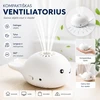 Mini ventiliatorius su skraidančiu kamuoliuku (baltas)