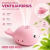 Mini ventiliatorius su skraidančiu kamuoliuku (rožinis)