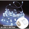 Šaltai balta LED girlianda, 50 LED, 5 m AA