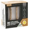 Saulės energija maitinama LED girlianda, 35 LED, 4 m, šilta balta