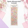 smulkūs lipnūs dekoratyviniai kristalai, įvairiaspalviai