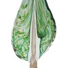 Stiklinė dekoracija „Lapas“, 12×7×32.5 cm Žalias