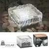 Stiklinė saulės lempa – kubas 7 × 7 × 5 cm, šaltai balta LED