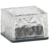Stiklinė saulės lempa – kubas 7 × 7 × 5 cm, šaltai balta LED