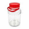 Stiklinis stiklainis su dangteliu ir rankena, 5 l