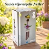vėjo varpeliai „vėžlys“ su saulės panele ir 7 LED