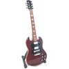 Indominiguitars Kolekcinė mini gitarėlė AC/DC Angus Young stiliaus, mahagonas, stovas