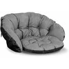 Sodo Baldų Pagalvėlių Komplektas Tik Pagalvės 2x122x40 cm + 190x40 cm Rotango Baldams, Sofai ar Sūpynėms, Vandeniui Atsparus, Pilkas