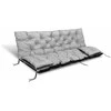 Aio Factory Sodo pagalvėlė 120x60x50 cm + 2 pagalvėlės sūpynėms, atsparios vandeniui, šviesiai pilkos
