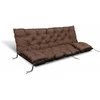 Aio Factory Sodo pagalvėlė 180x60x50 cm + 2 pagalvėlės sūpynėms, atsparios vandeniui, rudos spalvos