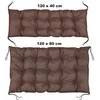 Aio Factory Sodo pagalvėlių komplektas 120/80 cm + 120/40 cm suoliukams, atsparus vandeniui, rudas